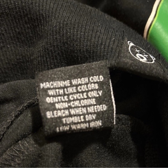 Civilized Graphic Black Zip Up Hoodie Patches & Decals Gold Zipper Sweatshirt - Picture 9 of 9